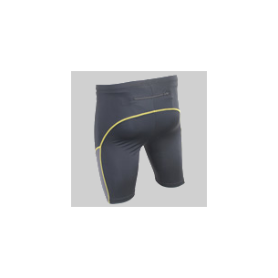 Abbigliamento-Canottaggio-Short-Barley-Nero/giallo-RemoRosso-Canottaggio 2